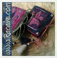 2014 - Racaire - medieval embroidery, hand embroidery - Klosterstich and chain stitch - needle book